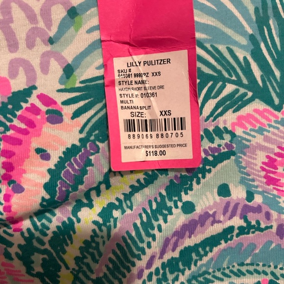 NEW - Lilly Pulitzer Haydn Short Sleeve Dress - Banana Split - Size: XXS - Picture 9 of 12